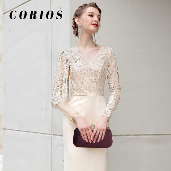 Velvet Evening Clutch Bag Sparkly Sequins Formal Party Handbag for Women main image 9
